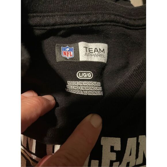 NEW ORLEANS SAINTS‎  T-Shirt Mens L Black Long Sleeve NIKE NFL Team Apparel A30 - Picture 5 of 5